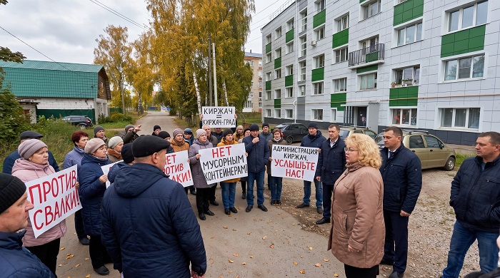 Киржачане просят администрацию пересмотреть место для мусорной площадки Киржачане просят администрацию пересмотреть место для мусорной площадки